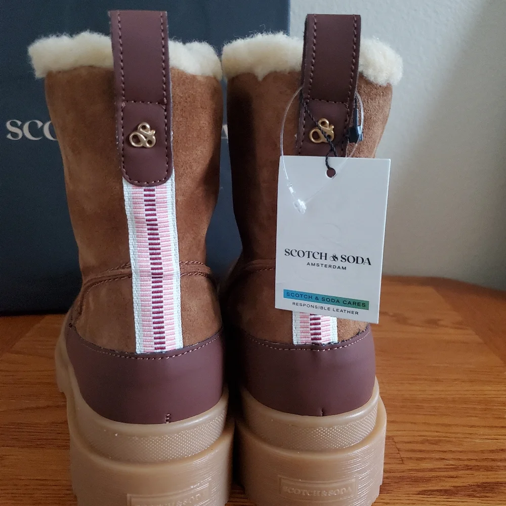 Scotch & Soda Women's Tan and Brown Boots